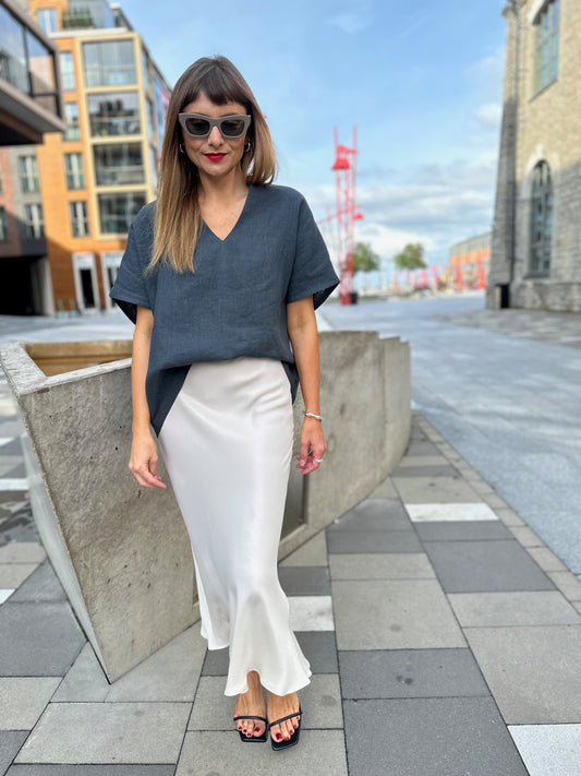 palermo bias cut satin skirt