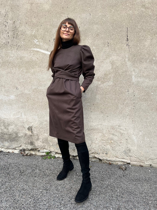 firenze wool dress (americano, s)