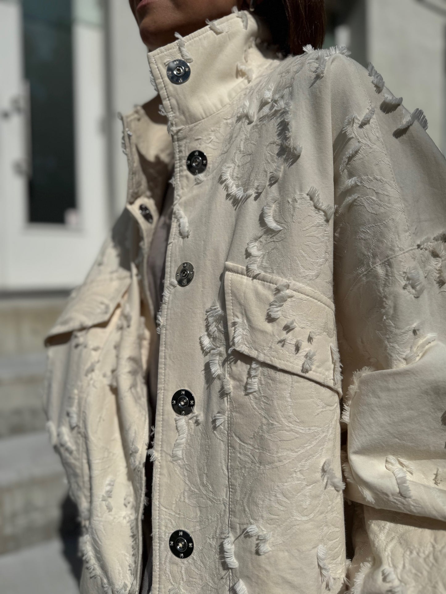 vigo cotton jacquard bomber
