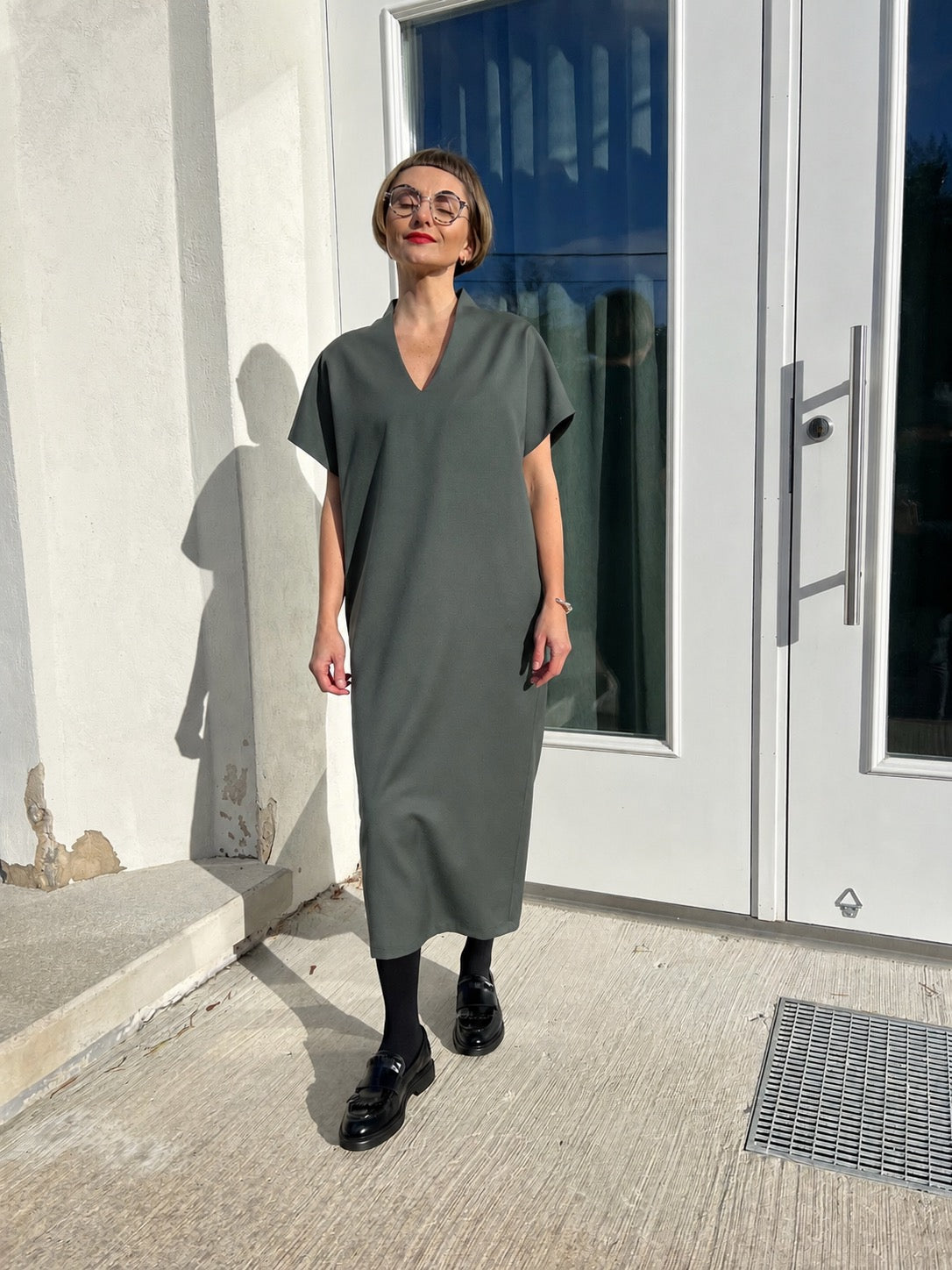 como fine wool dress (rosemary, s)