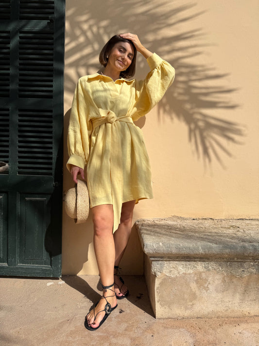 rome linen dress