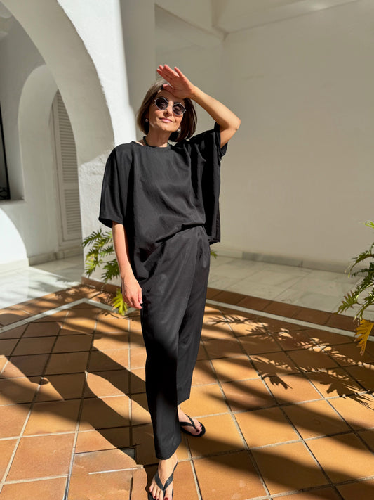 nara lyocell flowy blouse