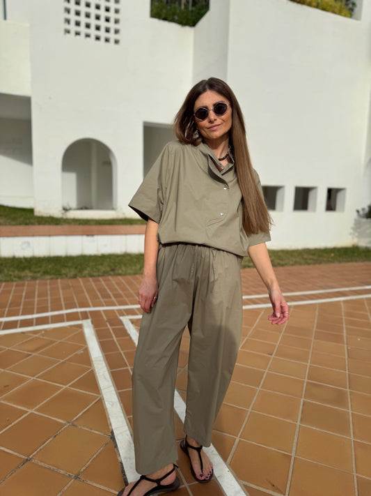 taipei poplin blouse