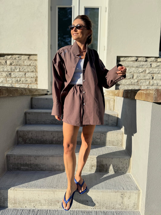 harajuku washed poplin shorts