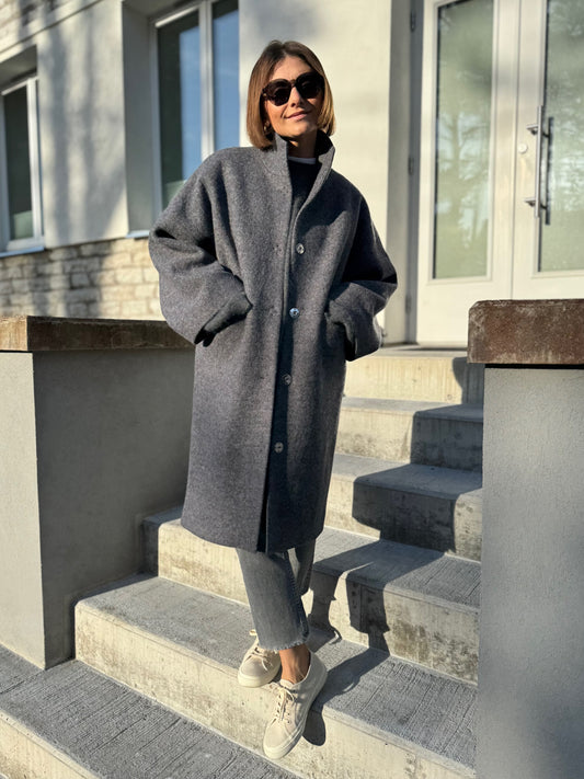 kyoto wool boucle coat