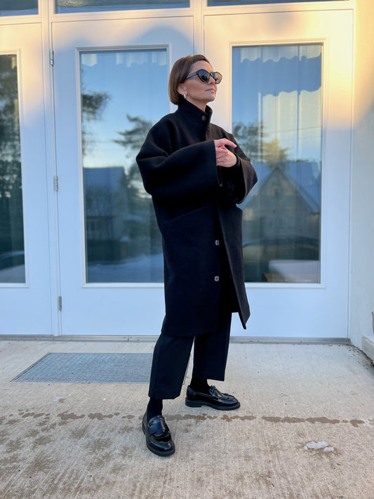 kyoto wool boucle coat