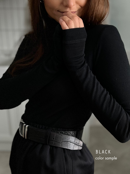 st moritz long sleeve merino top