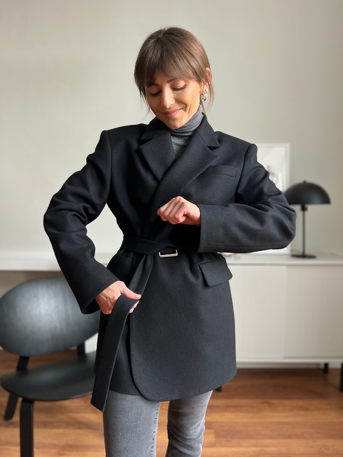 milan oversized wool blazer