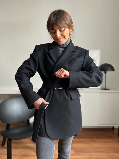 milan oversized wool blazer