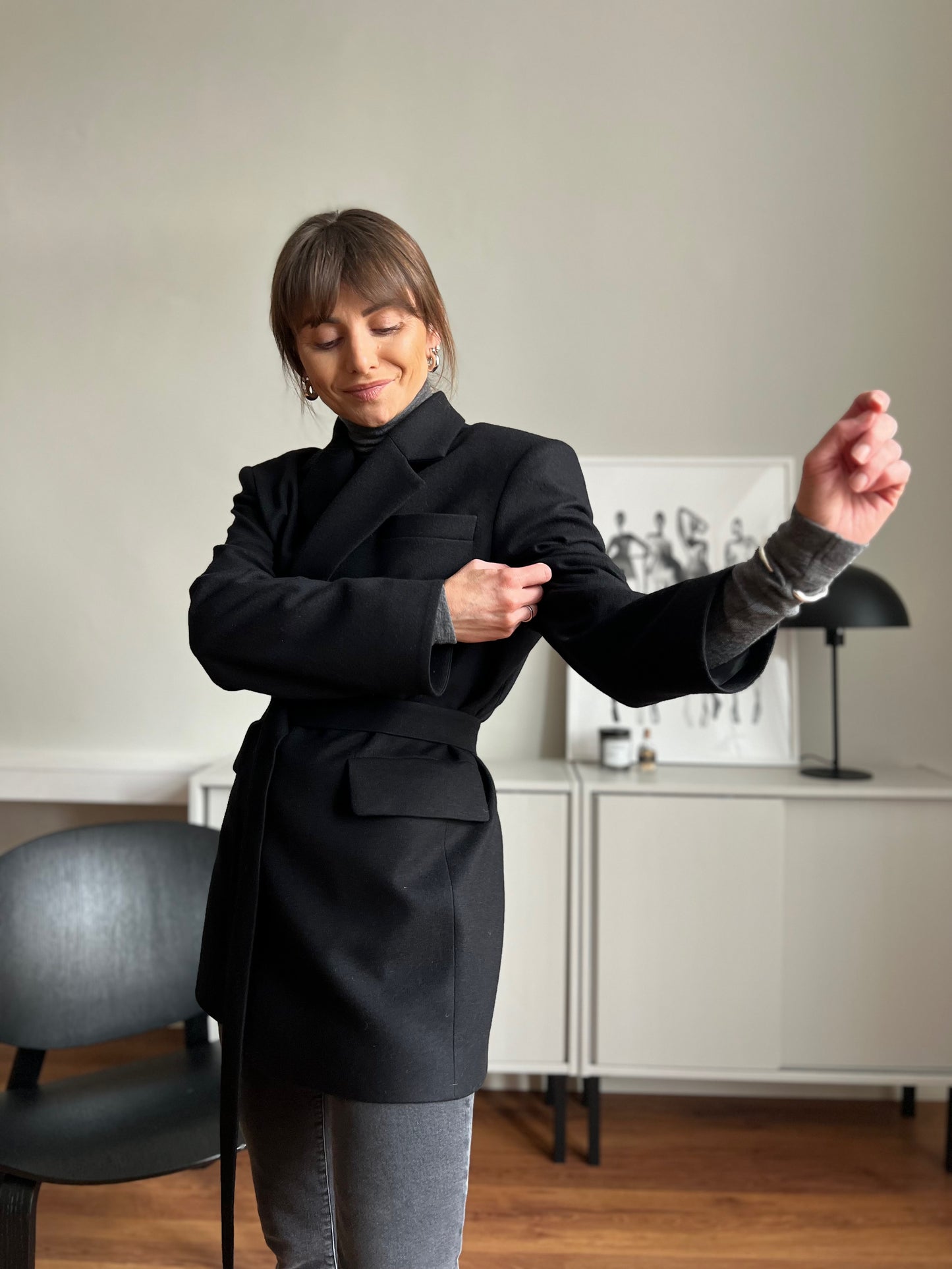 milan oversized wool blazer