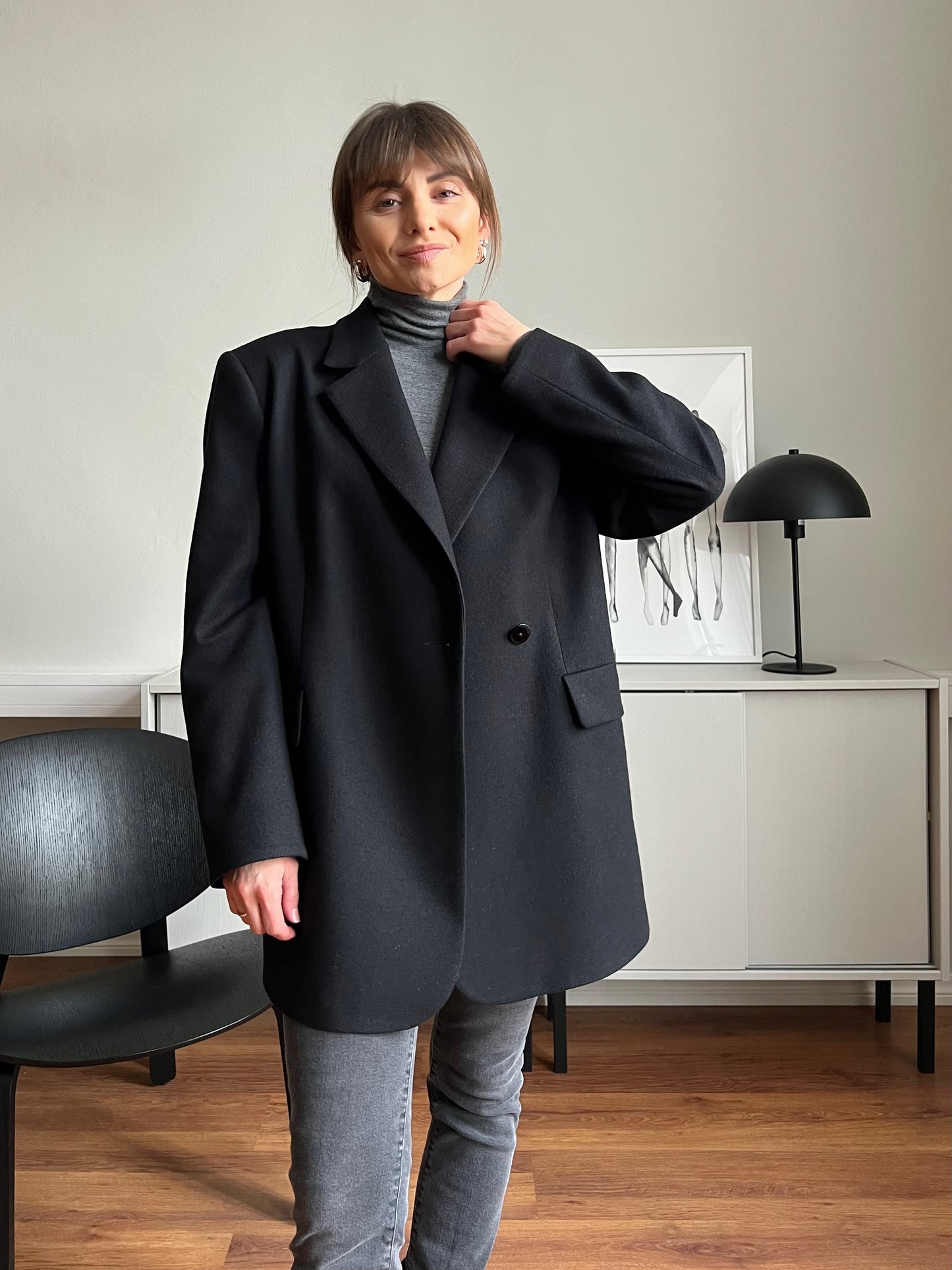 milan oversized wool blazer