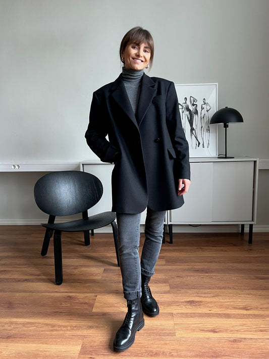 milan oversized wool blazer