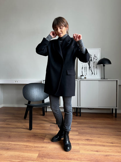 milan oversized wool blazer