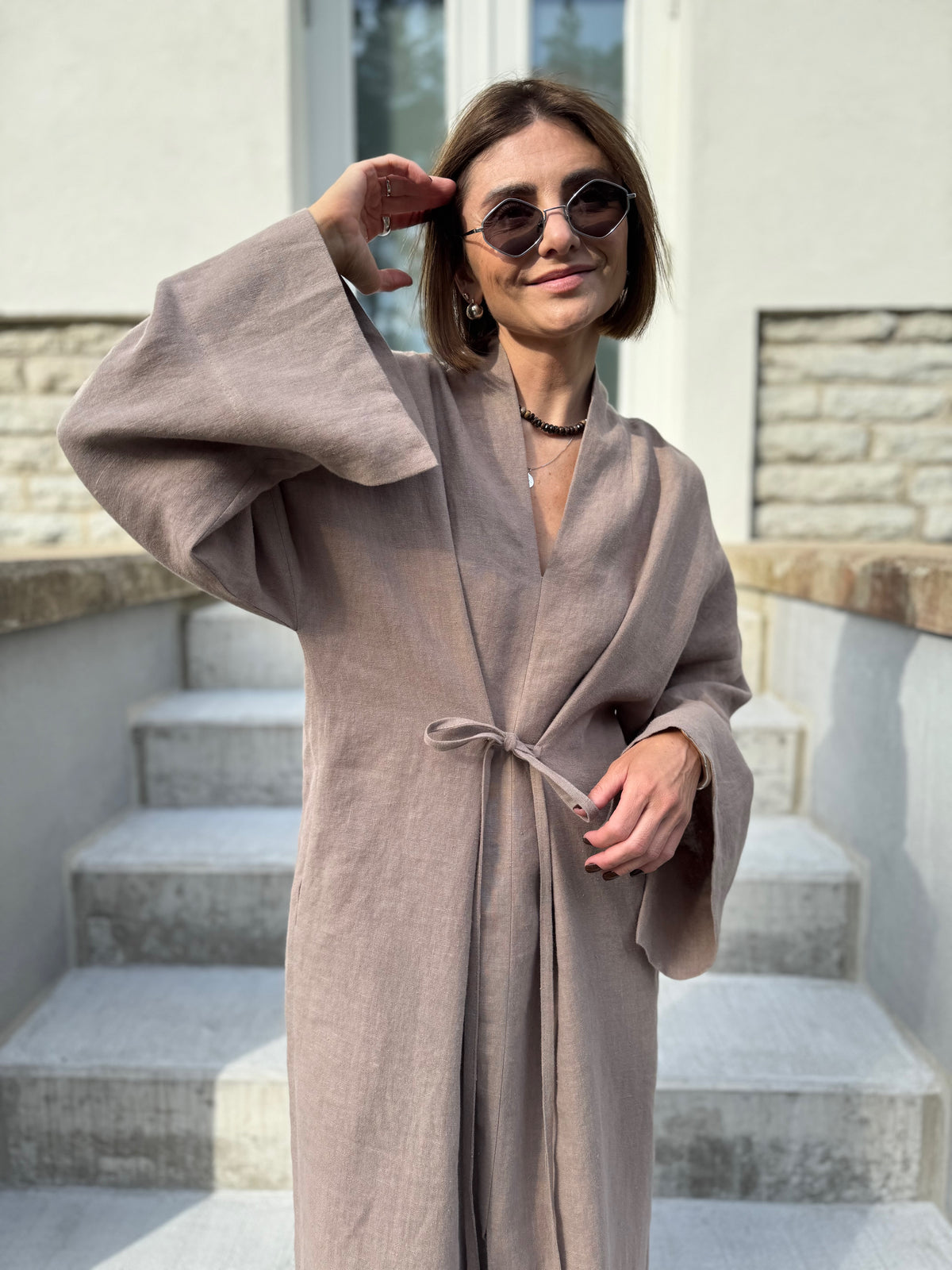 bari linen dress