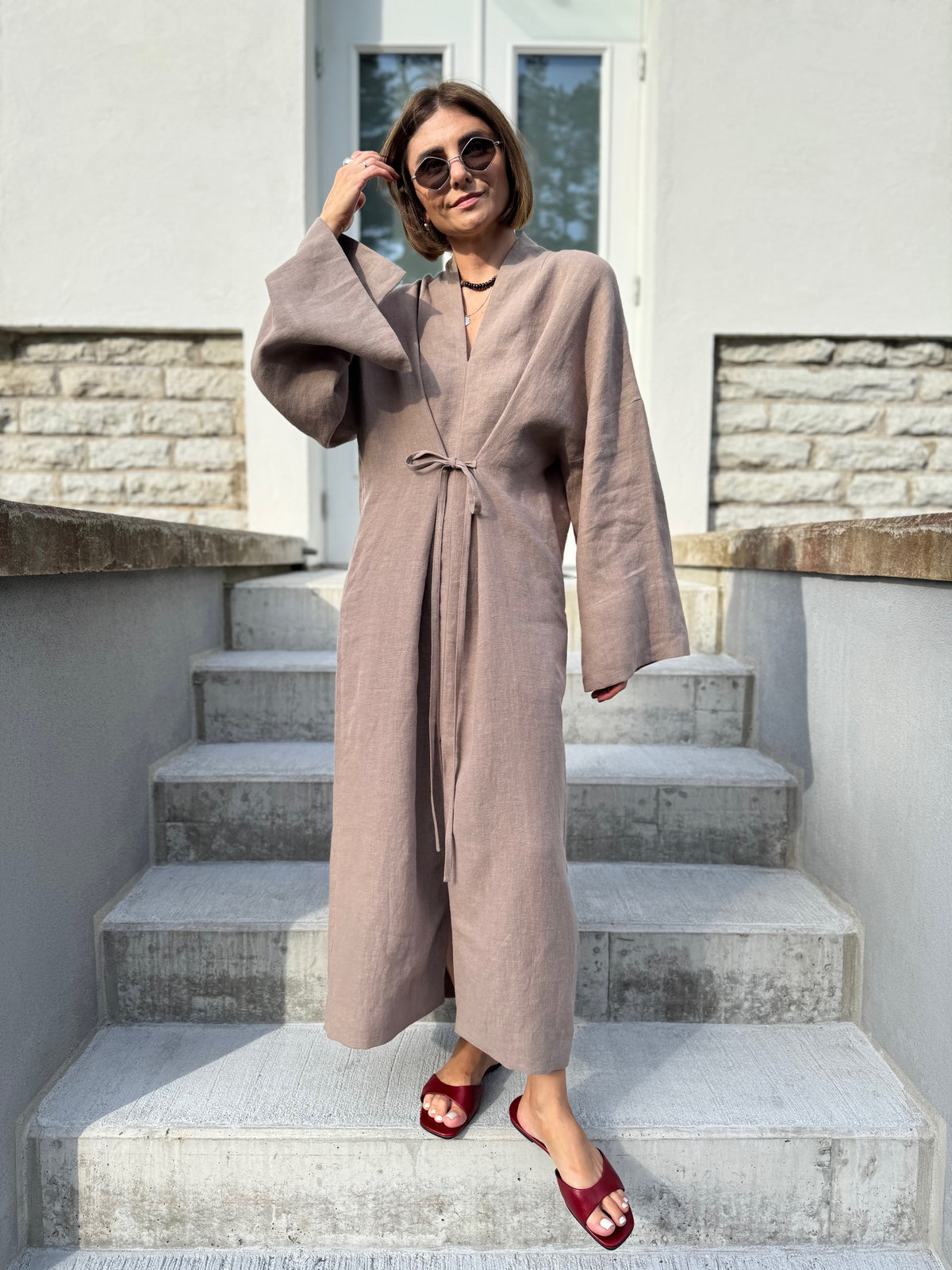 bari linen dress