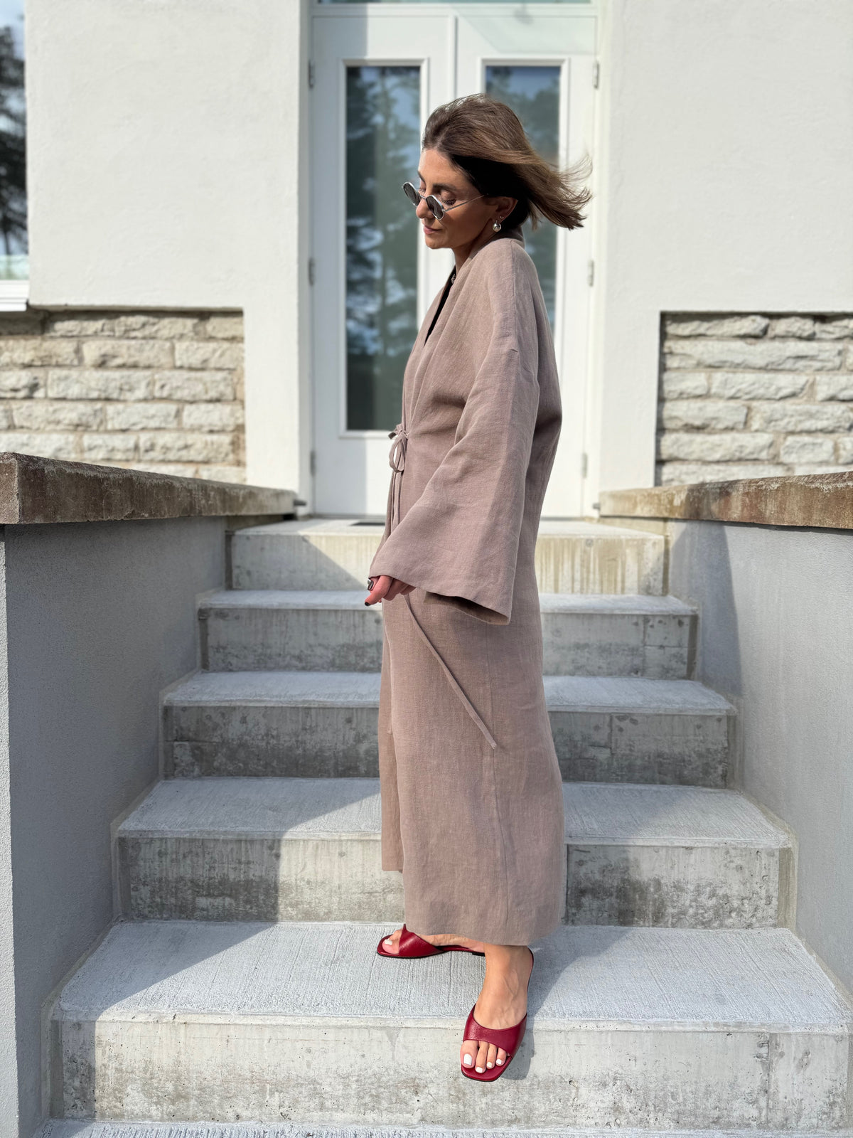 bari linen dress