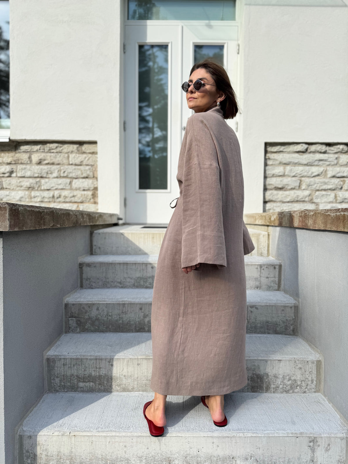 bari linen dress
