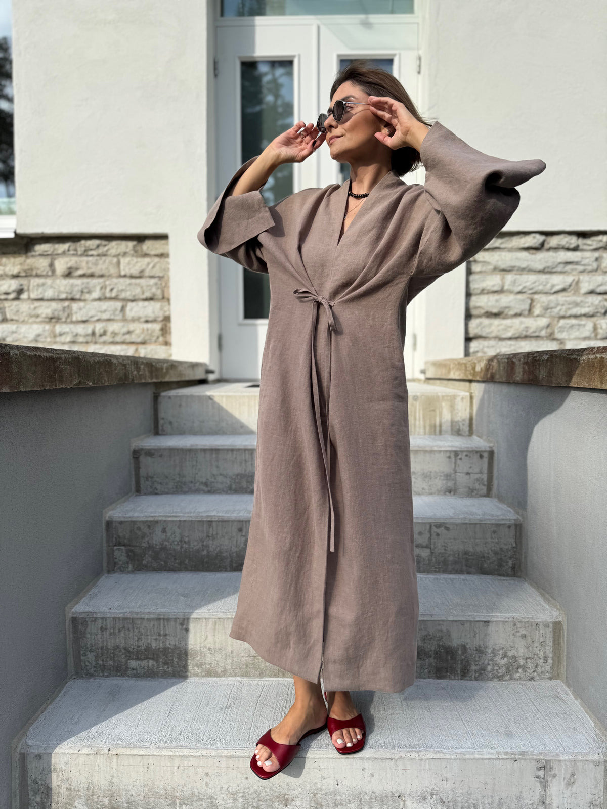 bari linen dress