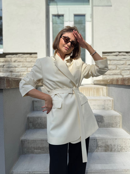 milan oversized fine wool blazer
