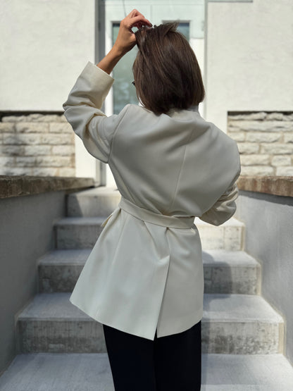 milan oversized fine wool blazer