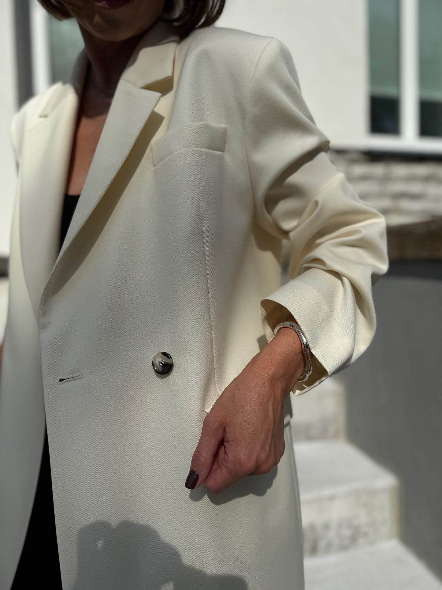 milan oversized fine wool blazer