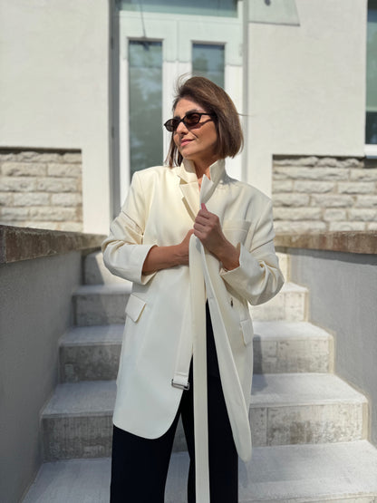 milan oversized fine wool blazer