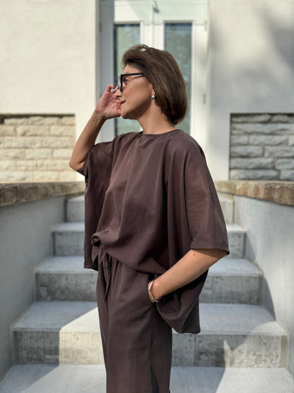 nara lyocell flowy blouse