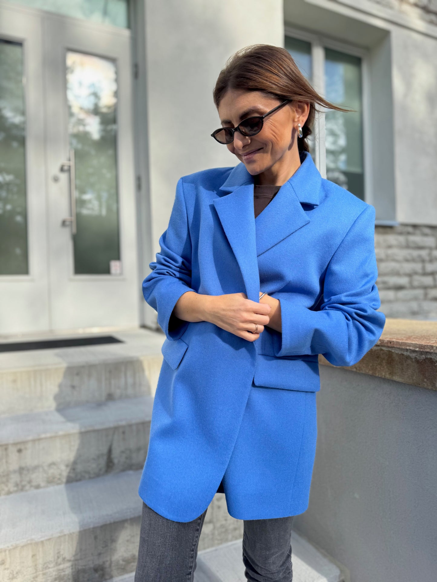 milan oversized alpaca wool blazer