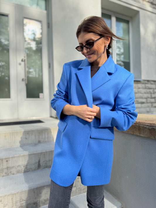 milan oversized alpaca wool blazer