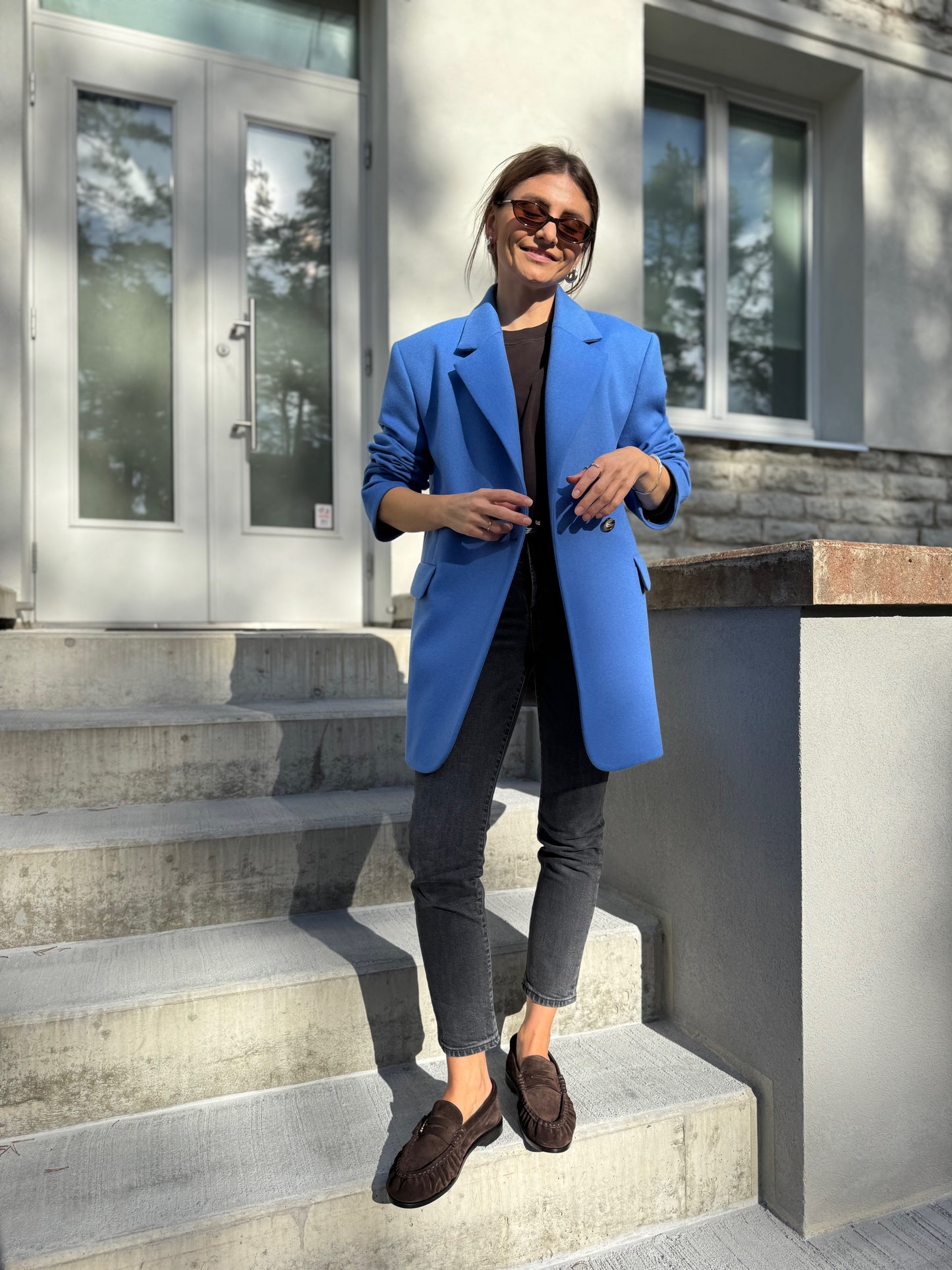 milan oversized alpaca wool blazer