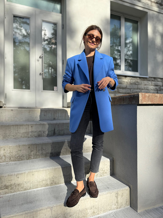 milan oversized alpaca wool blazer