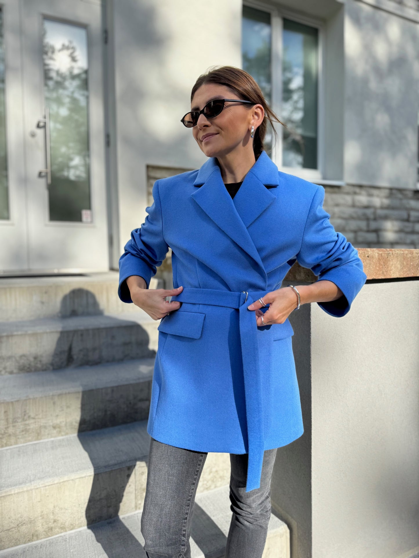 milan oversized alpaca wool blazer