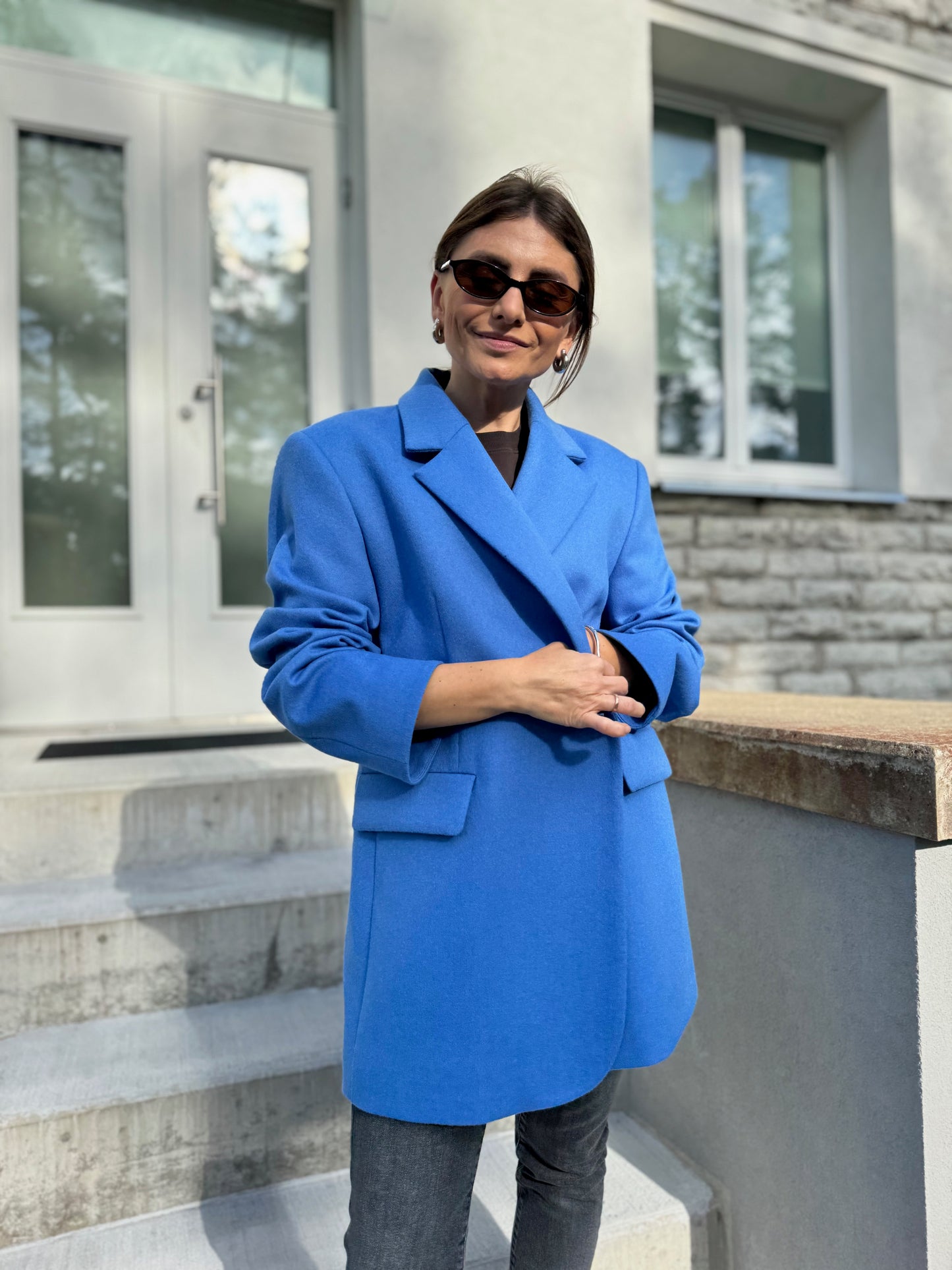 milan oversized alpaca wool blazer