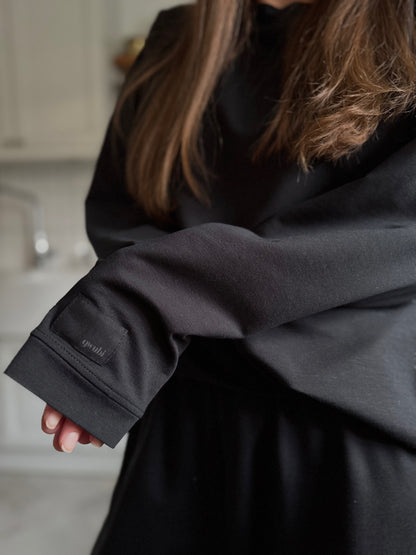 haro bamboo french terry shirt - black 2025