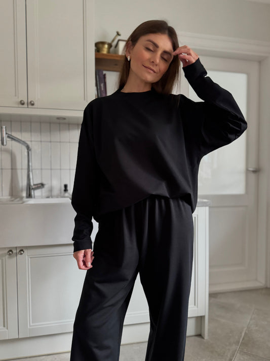 haro bamboo french terry shirt - black 2025