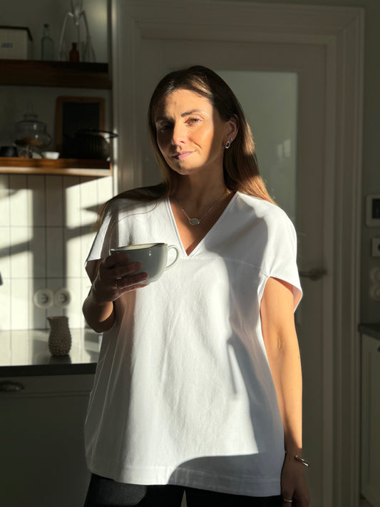 bodo cape-style t-shirt (white collection)