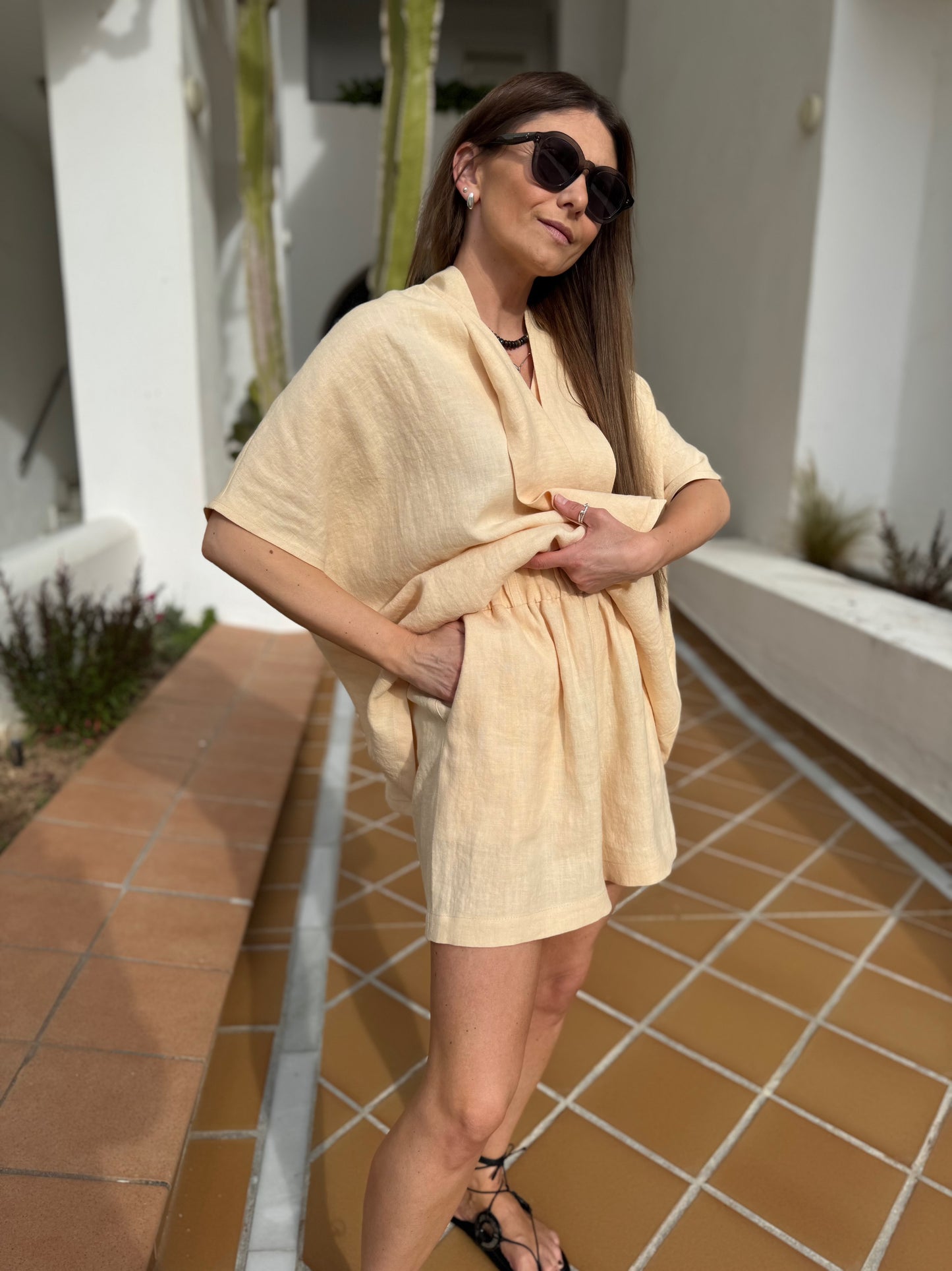 casablanca linen shorts