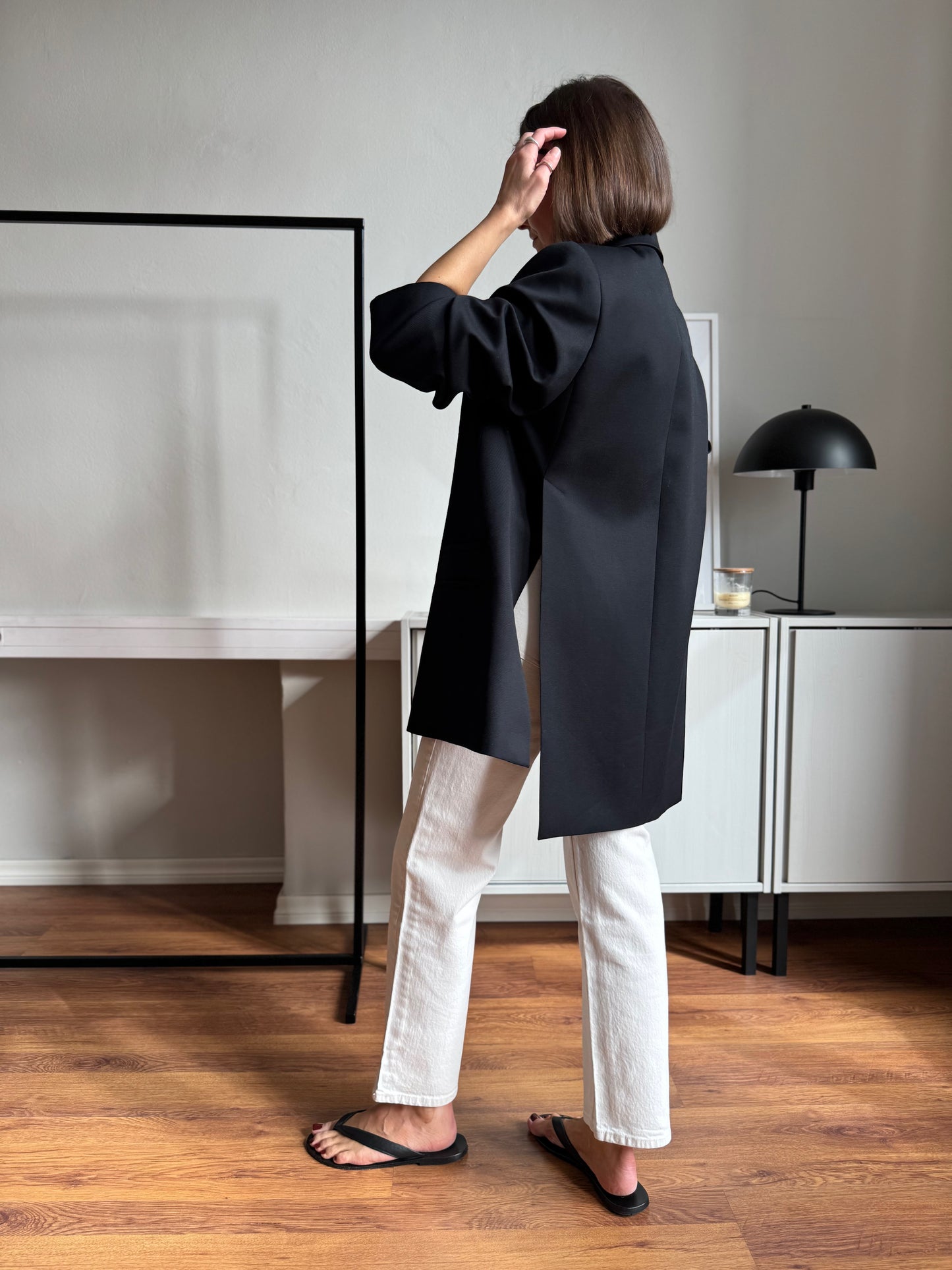 cava fine wool blazer with belt
