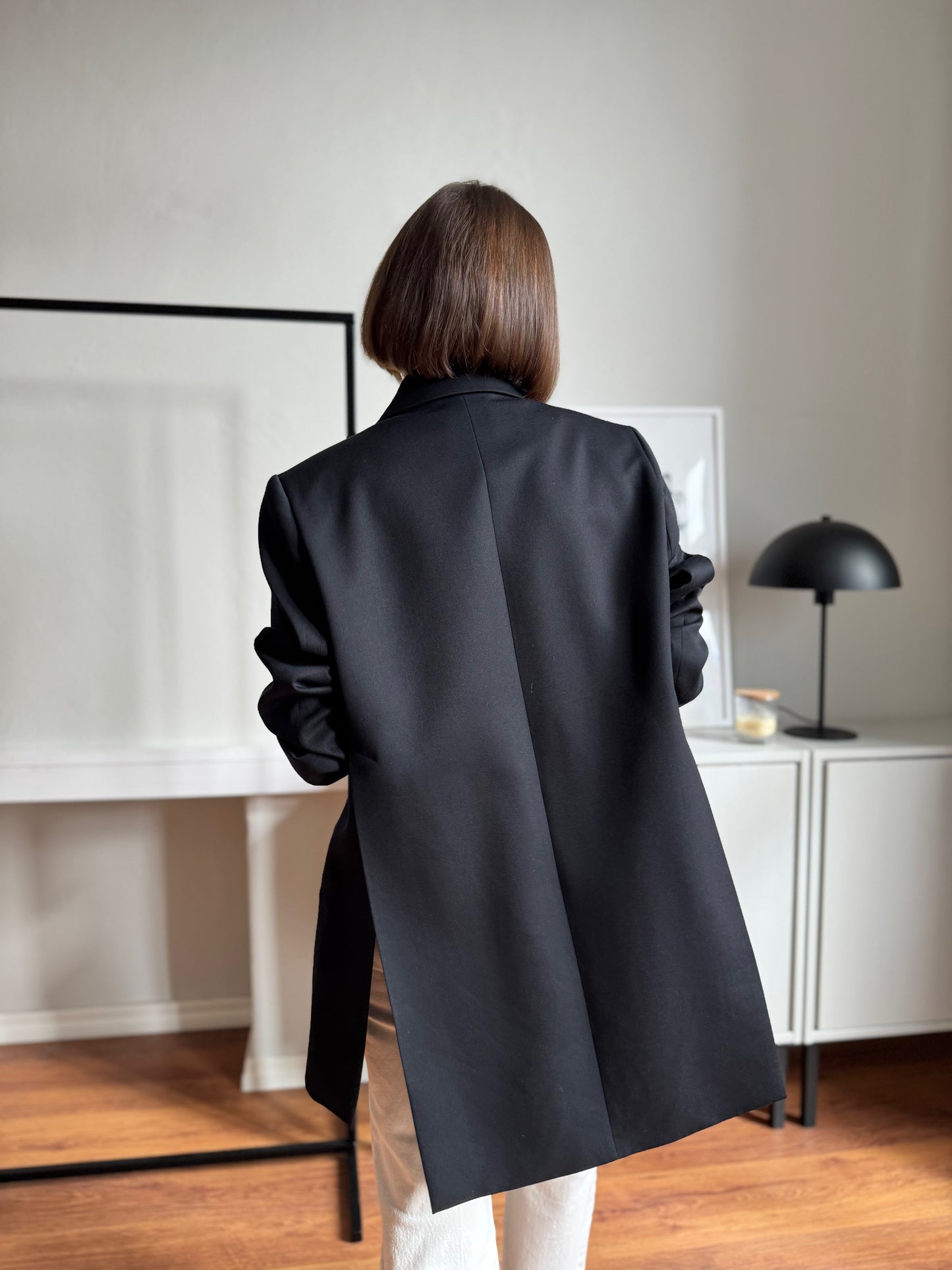 cava fine wool blazer with belt