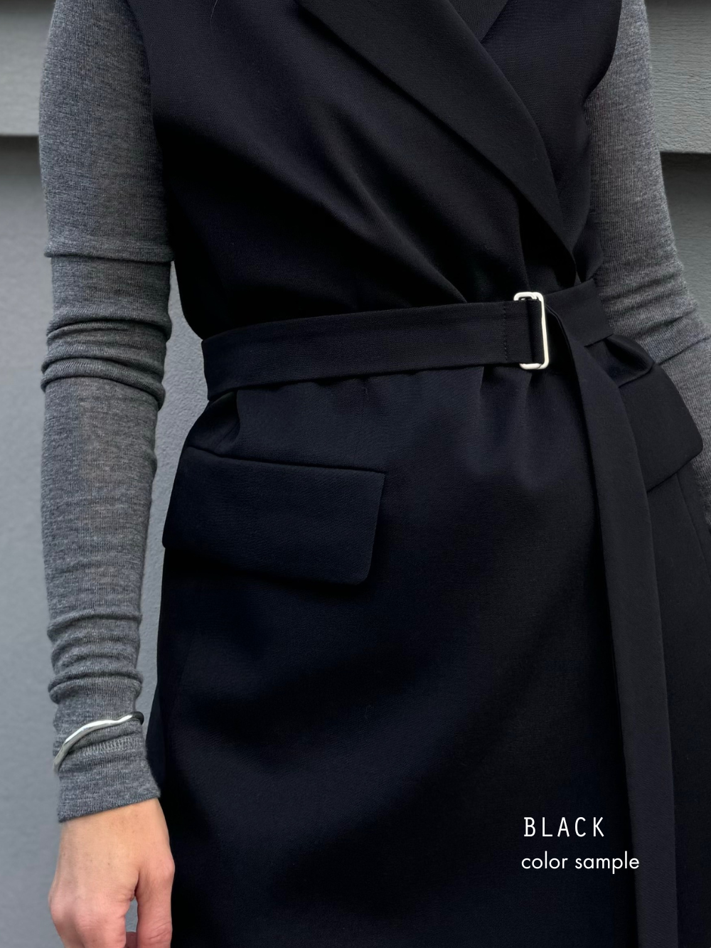 bodo cape-style fine wool blouse