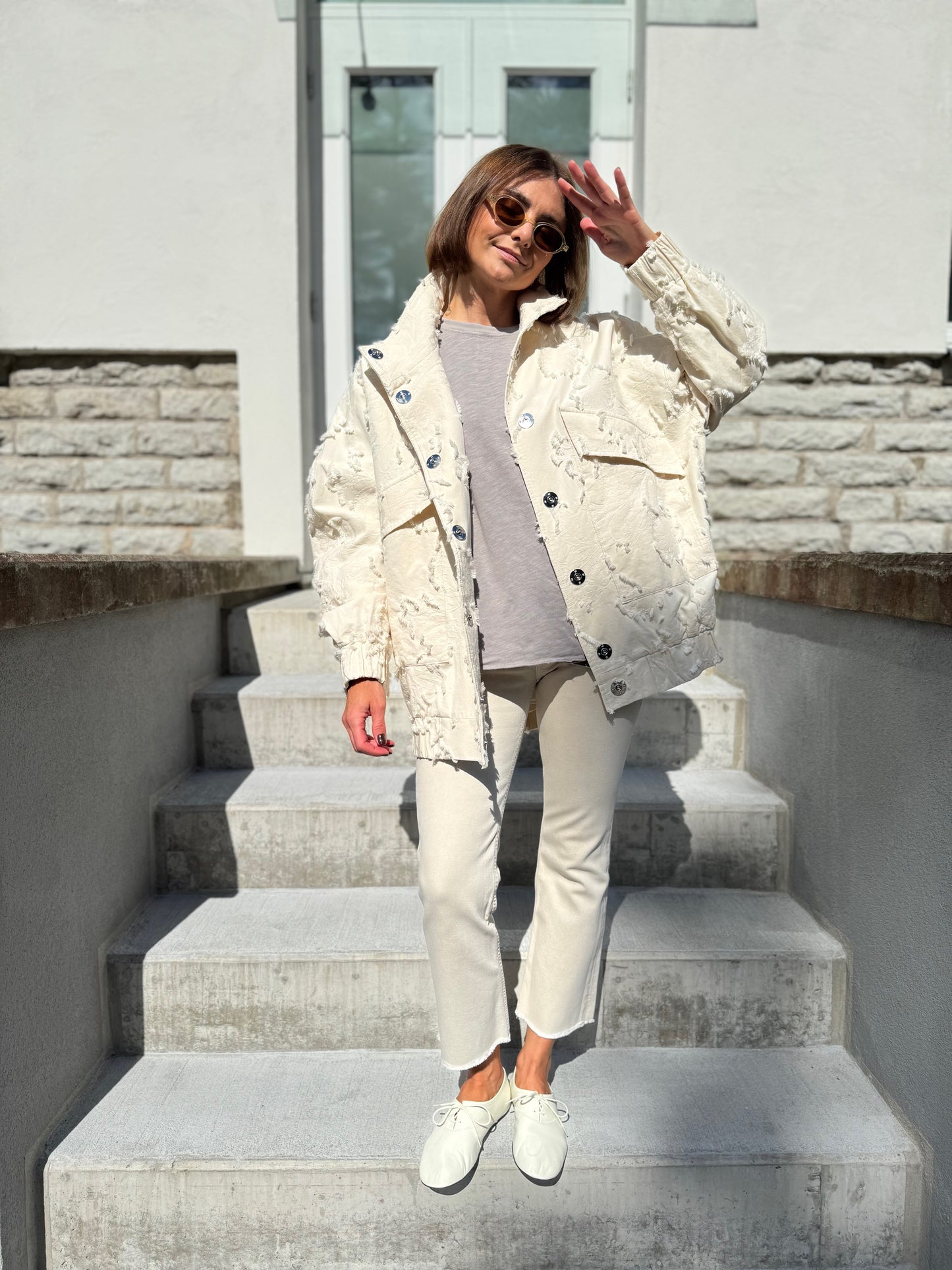 vigo cotton jacquard bomber