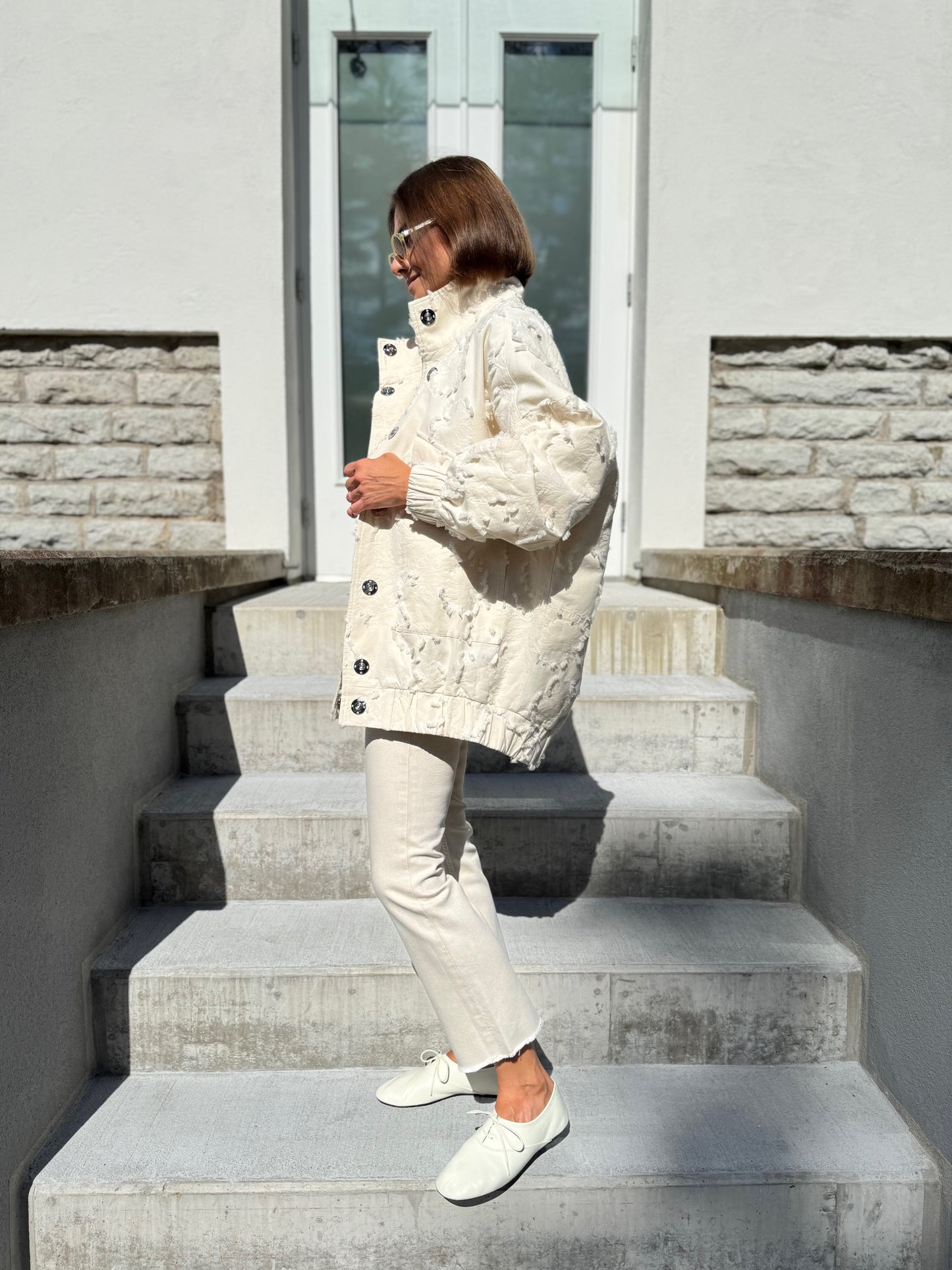 vigo cotton jacquard bomber
