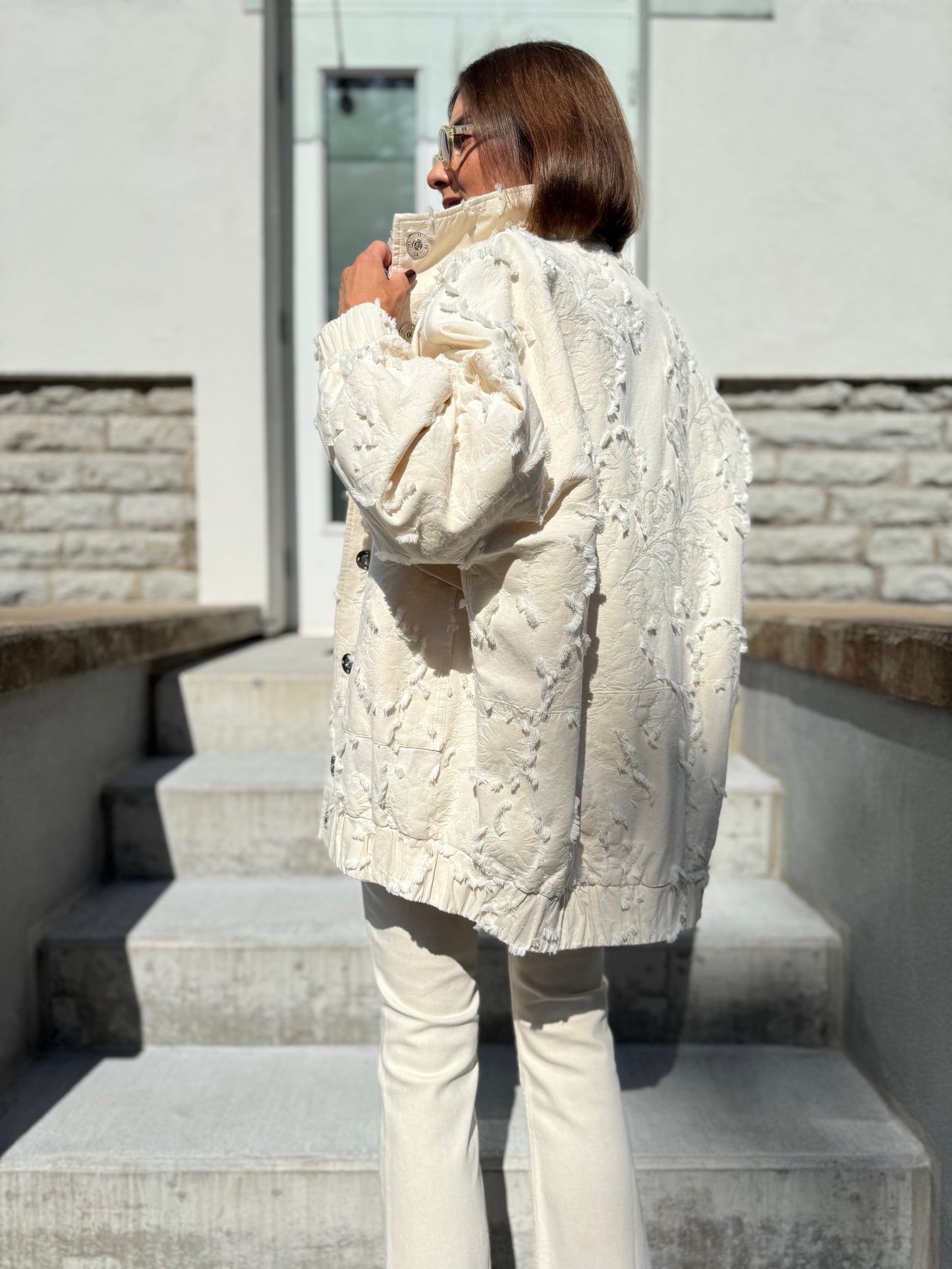 vigo cotton jacquard bomber