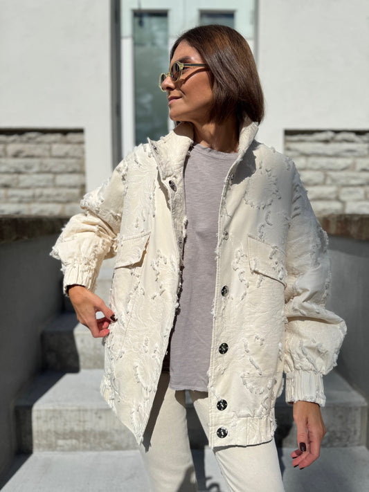 vigo cotton jacquard bomber