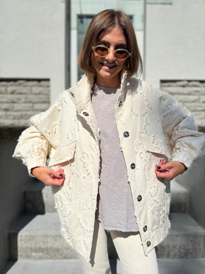 vigo cotton jacquard bomber