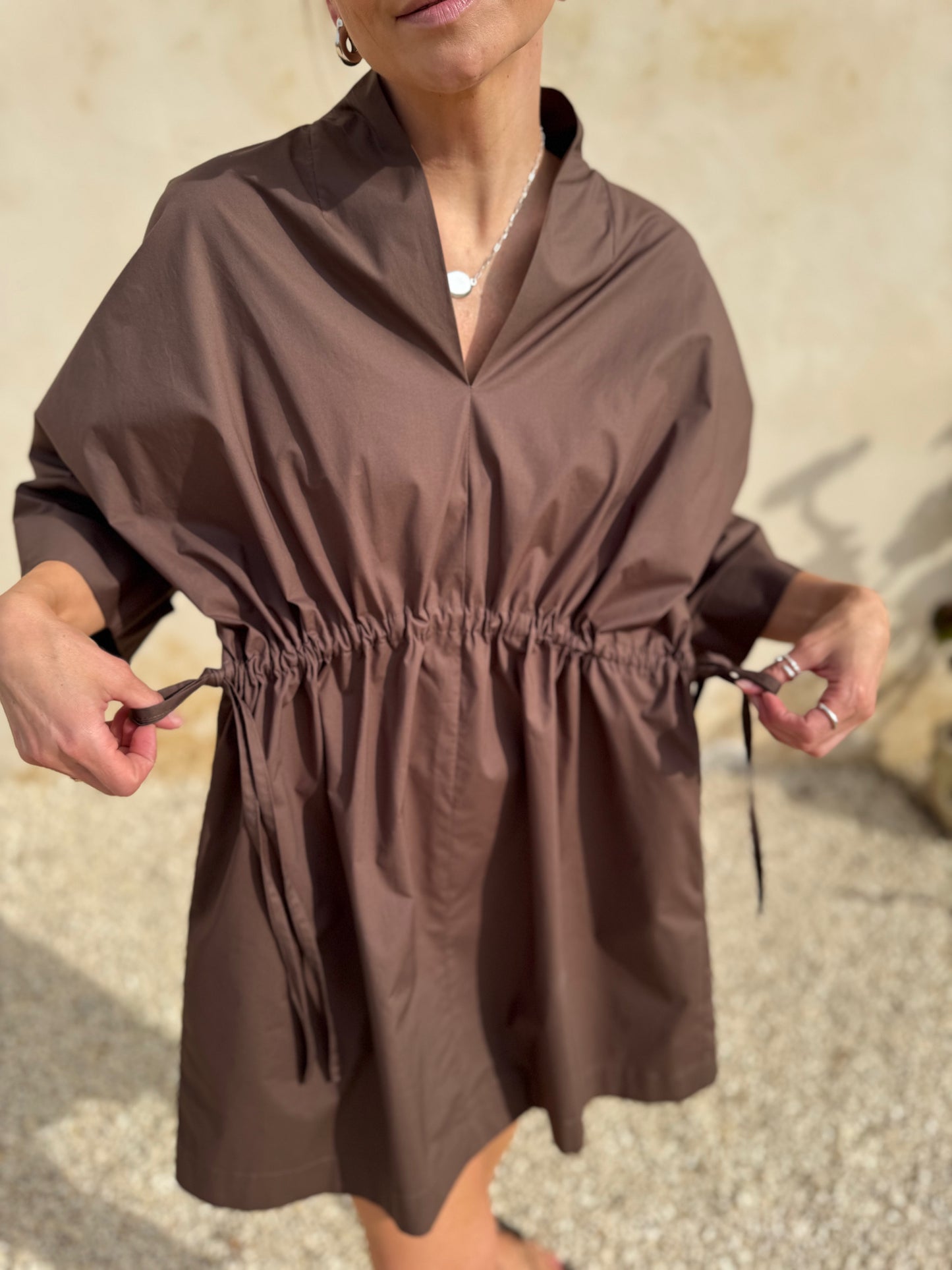 deia poplin mini dress