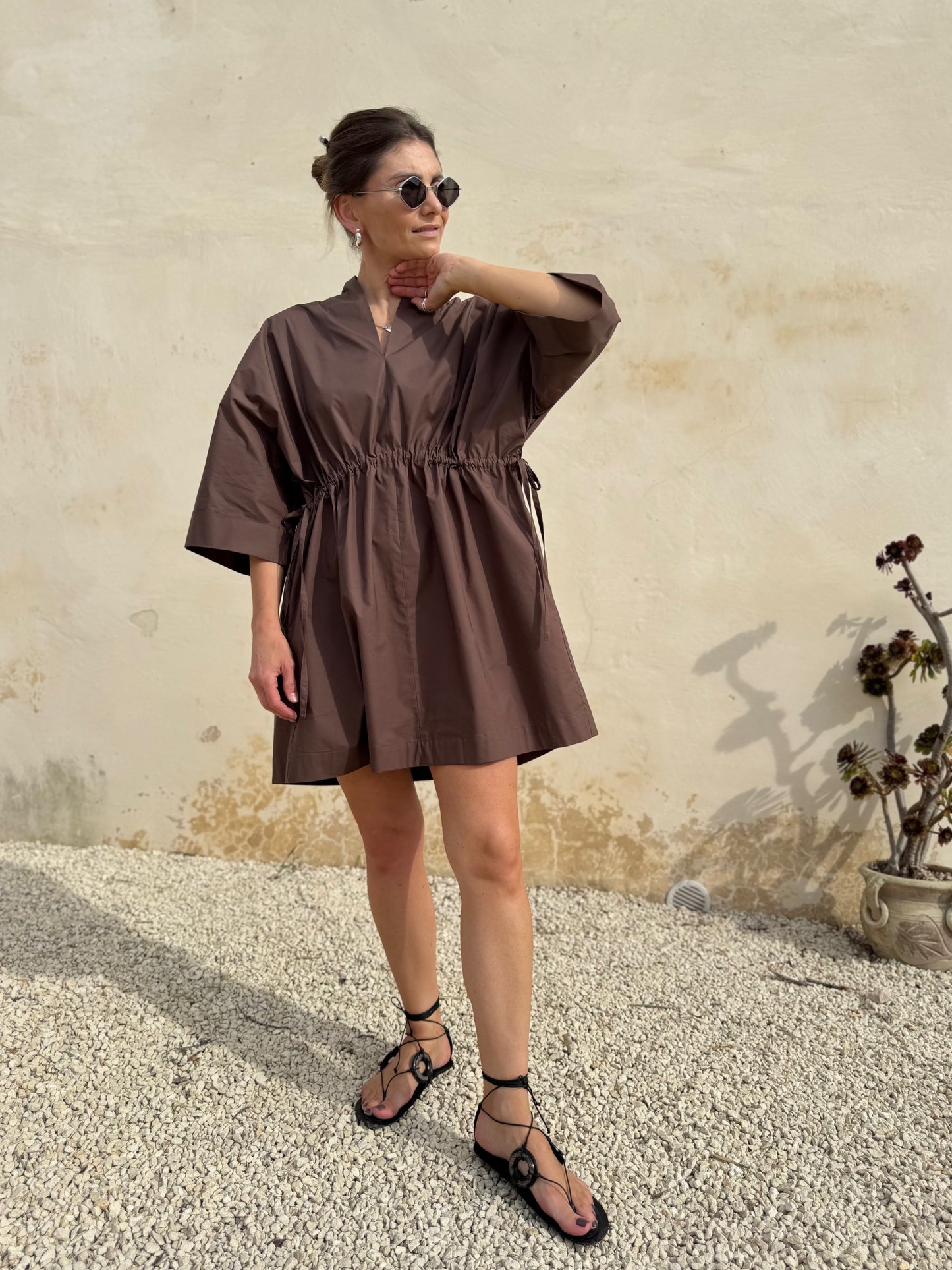 deia poplin mini dress