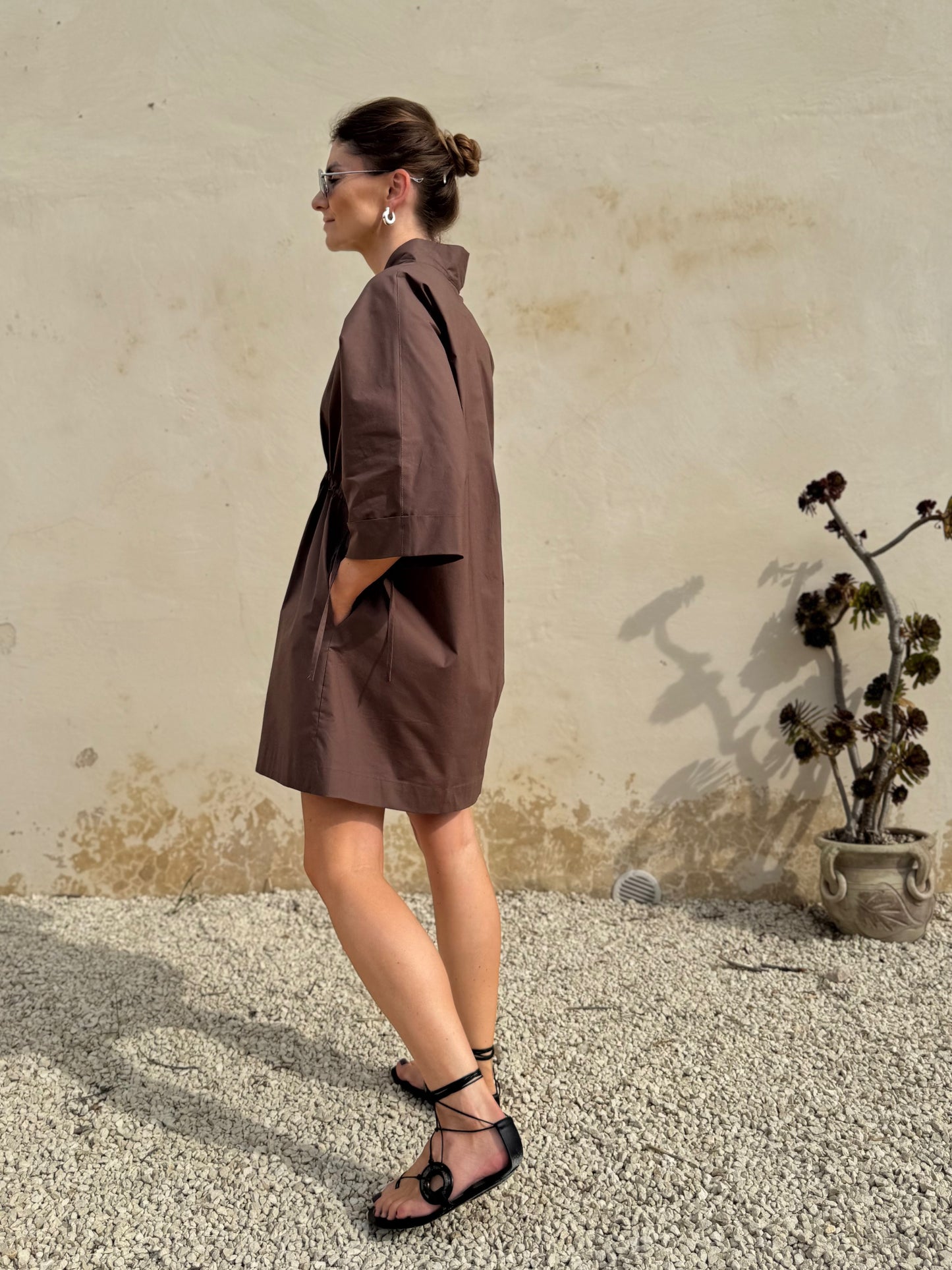 deia poplin mini dress