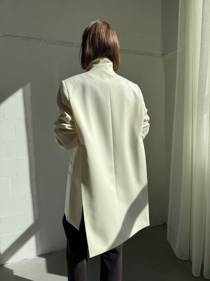 cava fine wool blazer with belt
