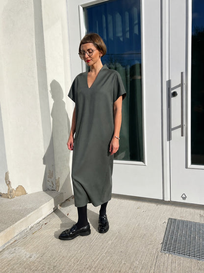 como fine wool dress (rosemary, s)